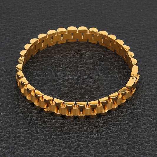 10mm Wristband Link Bracelet And 10mm 8-12 Adjustable Size Ring Stainless Steel Silver Gold Color Bracelets/Rings Set